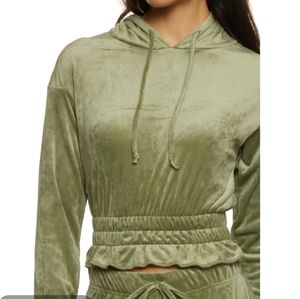 Velvety Hoodie large light olive green..make a bundle